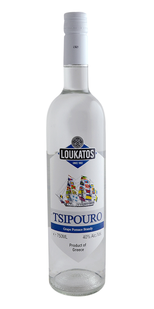 Loukatos Tsipouro Greek Pomace Brandy - 750 ml