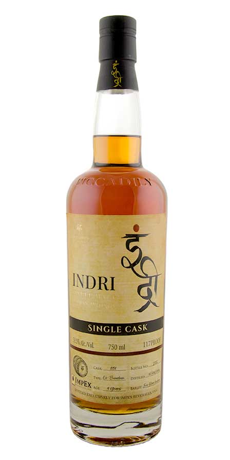 Indri Single Cask Single Malt Indian Whisky